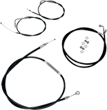 LA CHOPPERS Handlebar Cable/Brake Line Kit - Mini Ape Hanger Handlebars - Black Vinyl LA-8100KT-08B