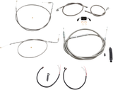 LA CHOPPERS Handlebar Cable/Brake Line Kit - Complete - Mini Ape Hanger Handlebars - Stainless LA-8211KT2-08