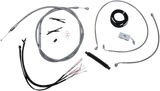 LA CHOPPERS Handlebar Cable/Brake Line Kit - Complete - 18" - 20" Ape Hanger Handlebars - Stainless LA-8152KT2-19