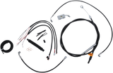 LA CHOPPERS Handlebar Cable/Brake Line Kit - Complete - 18" - 20" Ape Hanger Handlebars - Black Vinyl LA-8152KT2-19B