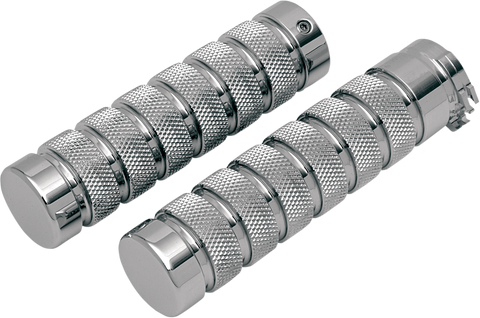 ACCUTRONIX Grips - Knurled - Notched - Chrome GR100-KNC